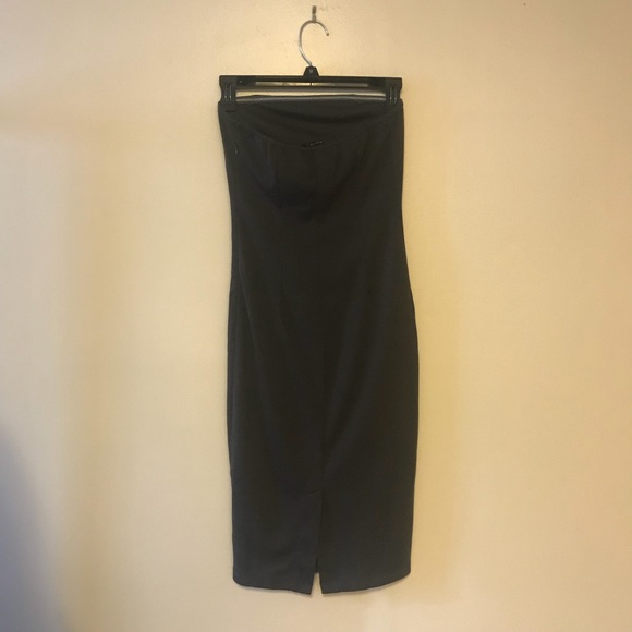 Zalora Grey Bodycon Strapless Dress - Picture 2 of 5
